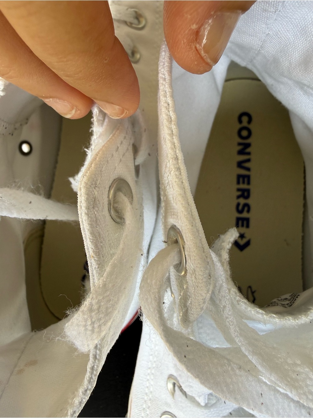 Converse Chuck Taylor All Star Hi Mens Size 8 White Red Athletic Shoes Sneakers - Picture 8 of 13